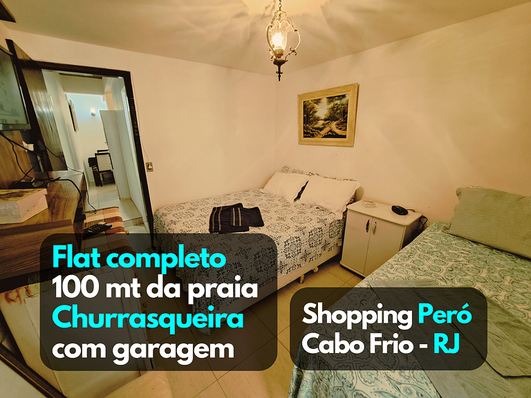 Flat ao lado shopping Peró andando Praia Cabo Frio