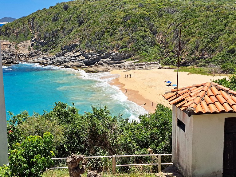 Lindo 2 Qts Vaga Búzios vista deslumbrante do Mar - Churrasq