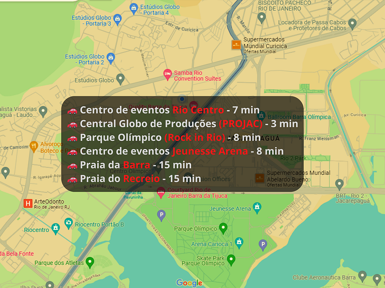 Lindo 2 QTS Rio Centro Barra Olimpica 5m Praia
