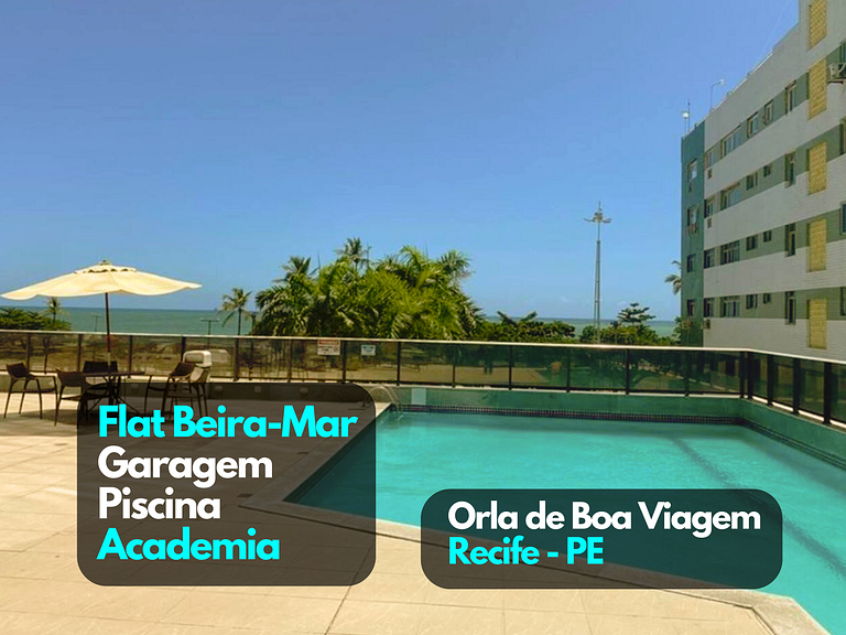 Flat Beira Mar academia piscina Boa Viagem Recife - Com Café