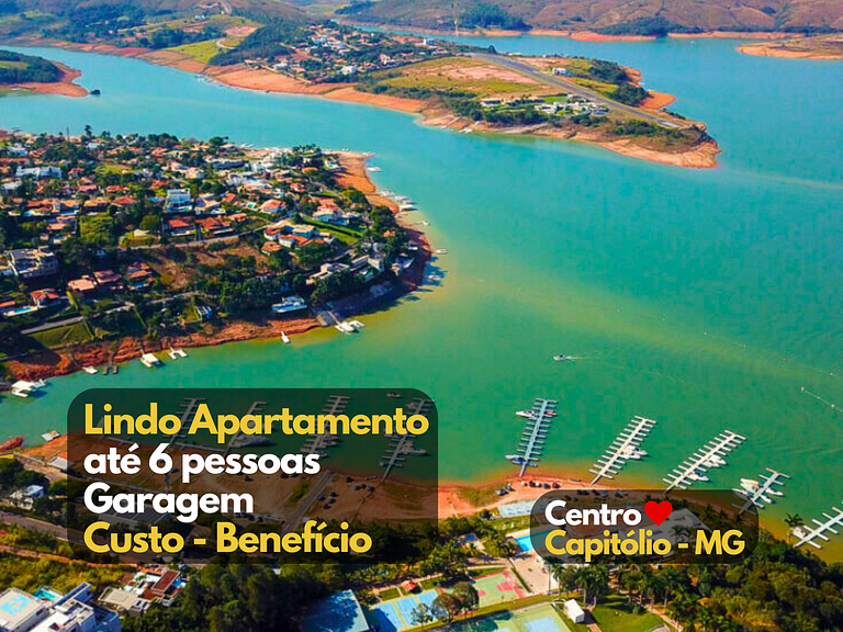 Lindo Apt no Centro de Capitólio - MG C/ Garagem