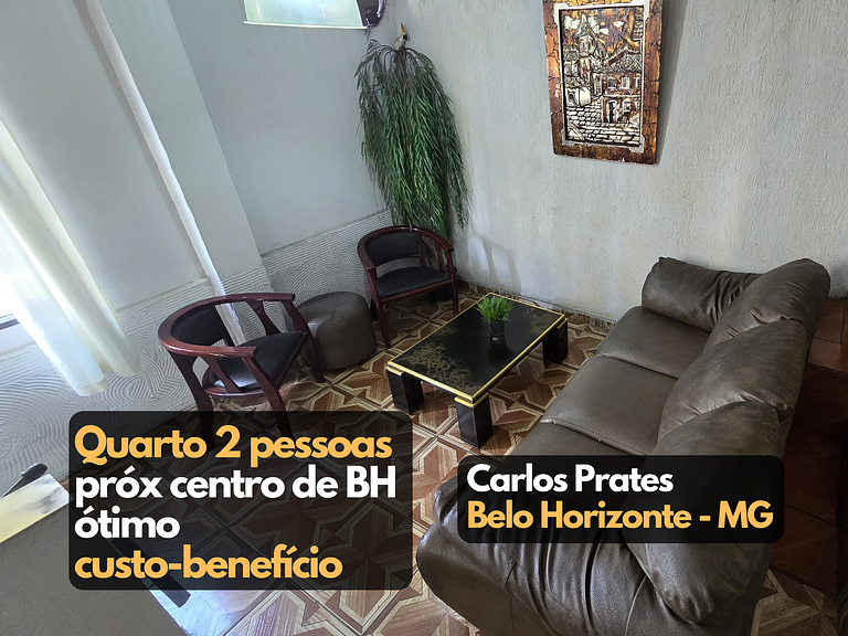 Quarto2 duplo com excelente custo-benefício BH