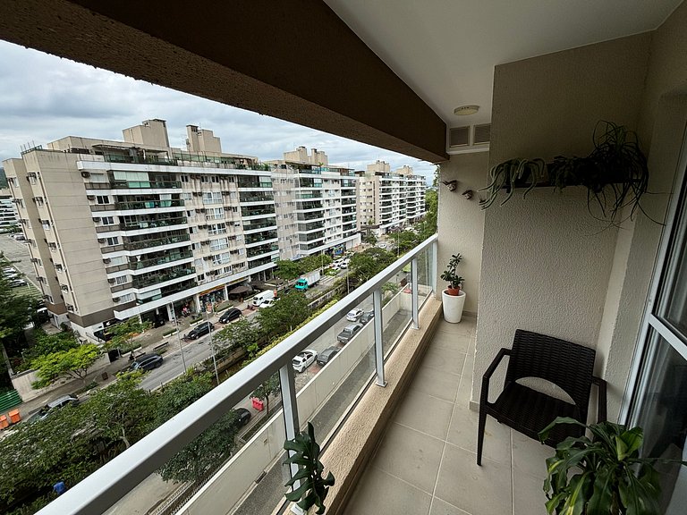 Lindo Apto Clube Ar Vaga Piscina 5m praia Recreio - Condomín