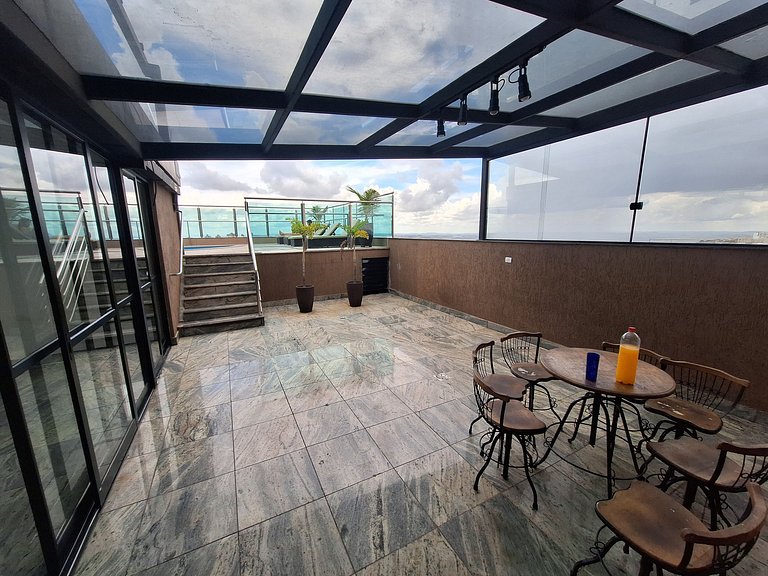 Flat piscina sauna garagem em Estoril BH