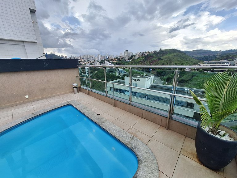 Flat piscina sauna garagem em Estoril BH