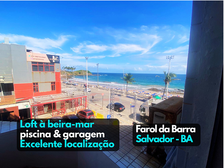 Flat vista Mar Barra Av Oceânica Salvador BA
