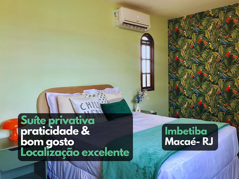 Linda suíte privativa ar condicionado Imbetiba Macaé RJ - An