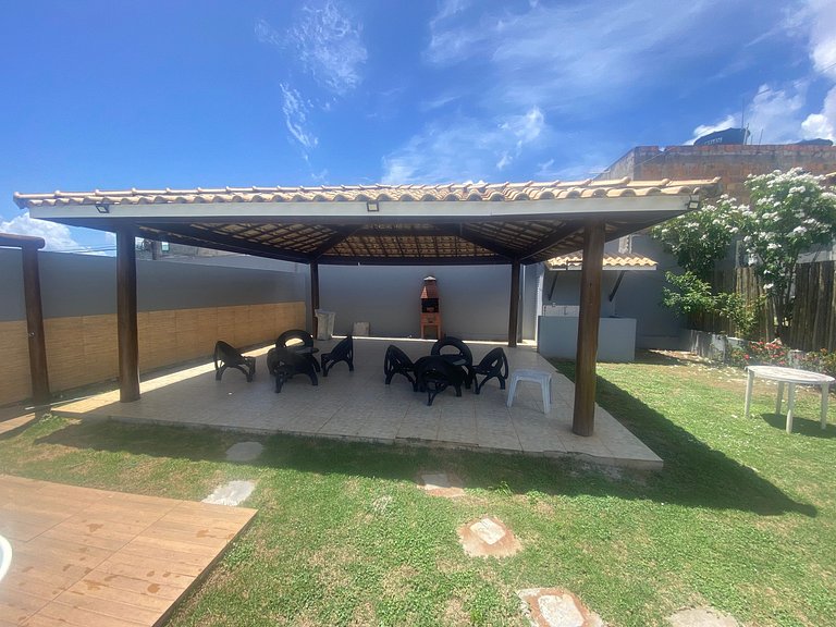 Casa ampla piscina churrasqueira ar condicionado Jacuípe Cam
