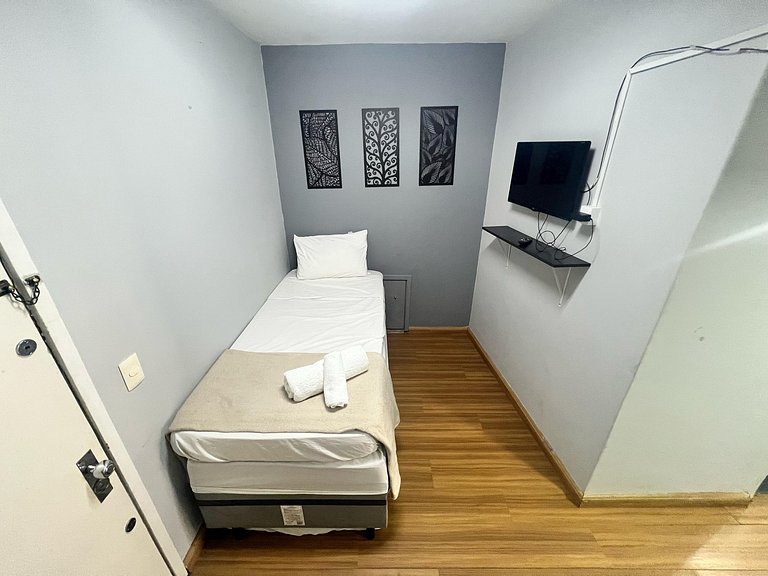 Flat Av Rio Branco Ar Cond Metrô VLT Lapa RJ