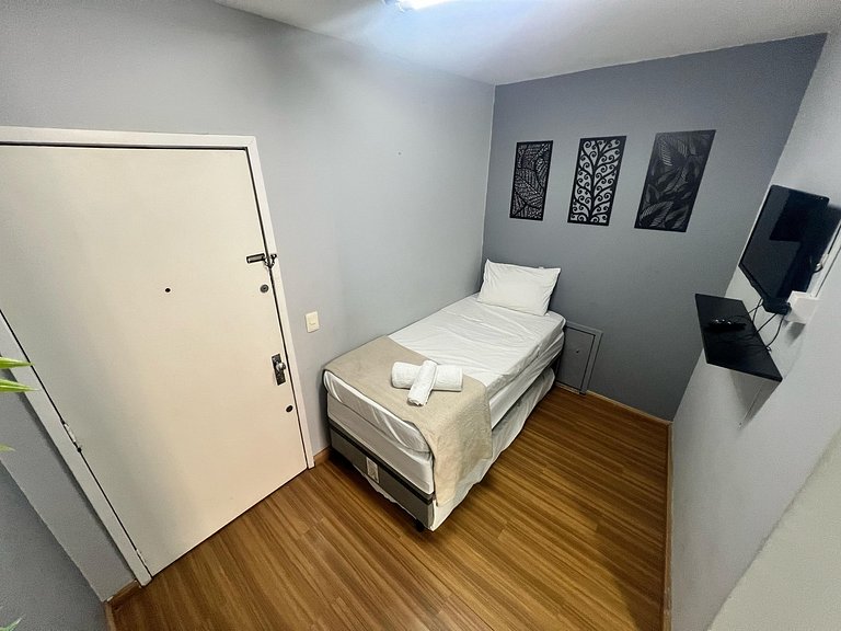 Flat Av Rio Branco Ar Cond Metrô VLT Lapa RJ