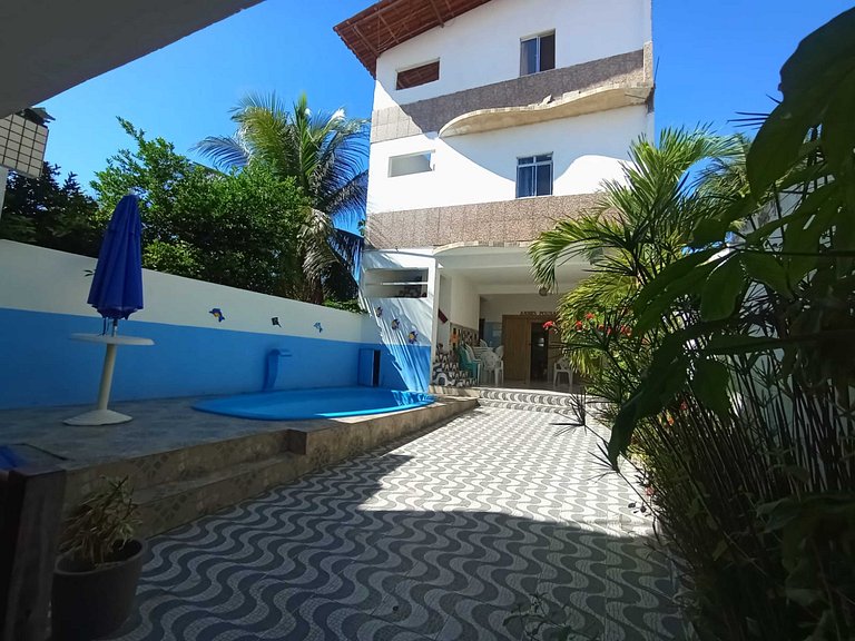 Quarto quádruplo café da manhã em Pousada, Praia de Cabuçu B