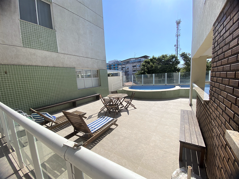 lindo 3qts AR Churrasqueira Piscina Centro Forte Cabo Frio