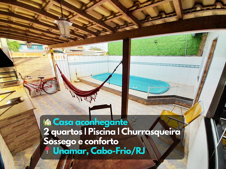 Casa aconchegante Piscina Churrasqueira Cabo-Frio RJ