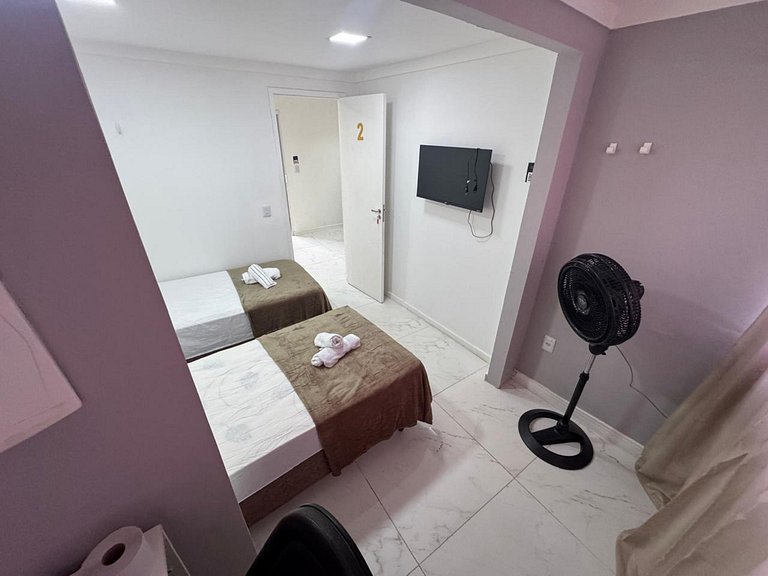 Quarto2 a pé da praia na Rua do comércio Recreio