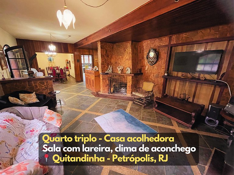 Quarto triplo Casa aconchegante Petrópolis Serra