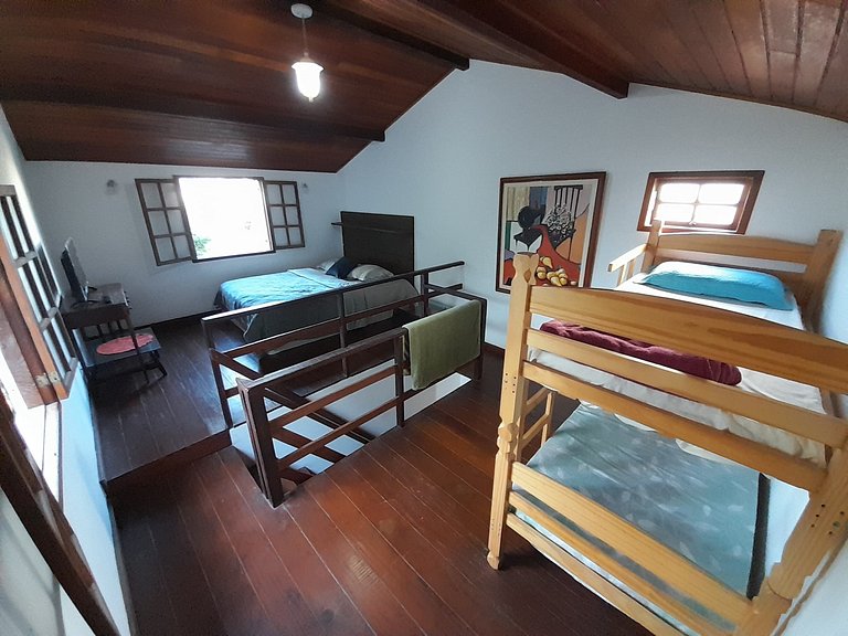 Quarto4 Pousada Ohanna pé na areia Praia Grande