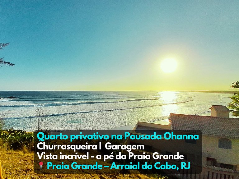 Quarto4 Pousada Ohanna pé na areia Praia Grande