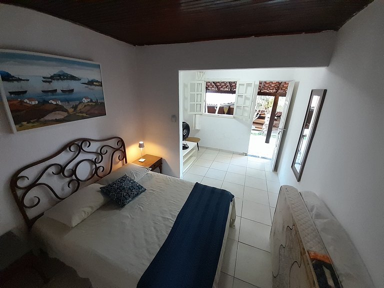 Suíte1 Pousada Ohanna pé na areia Praia Grande