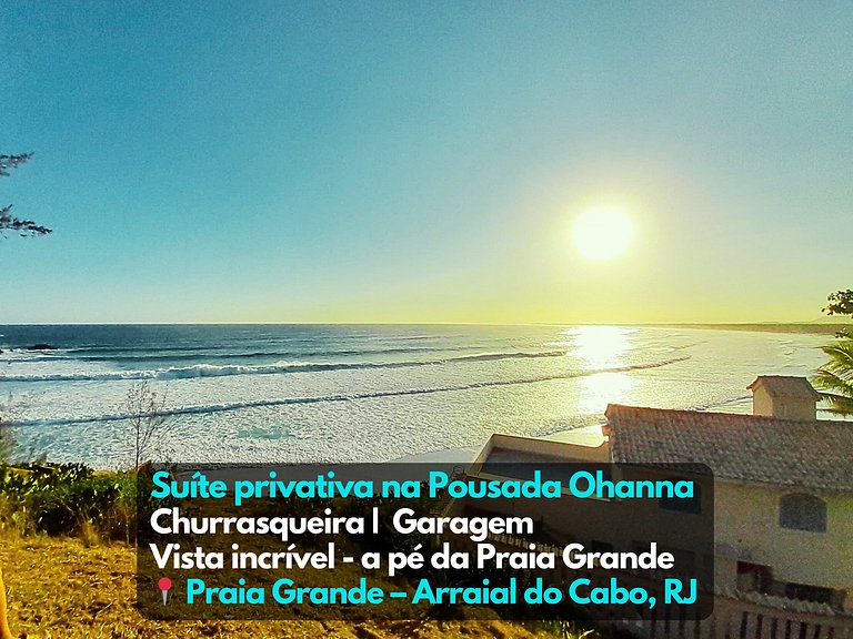Suíte2 Pousada Ohanna pé na areia Praia Grande