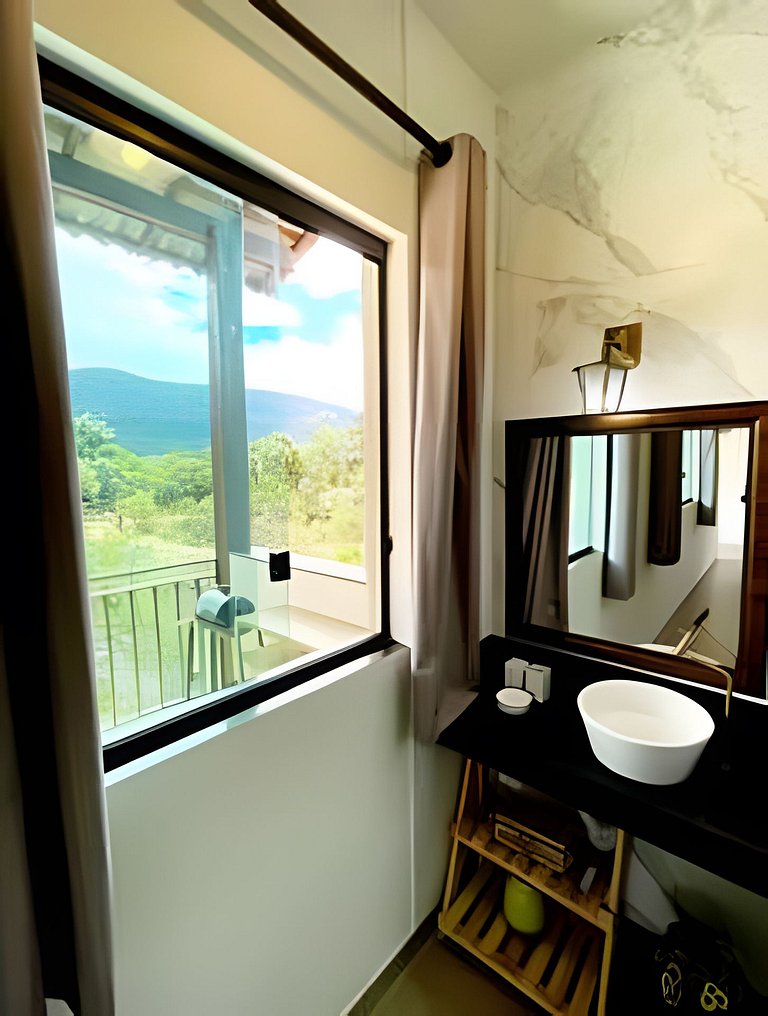 Chalé Citrino Conforto vista para Montanhas