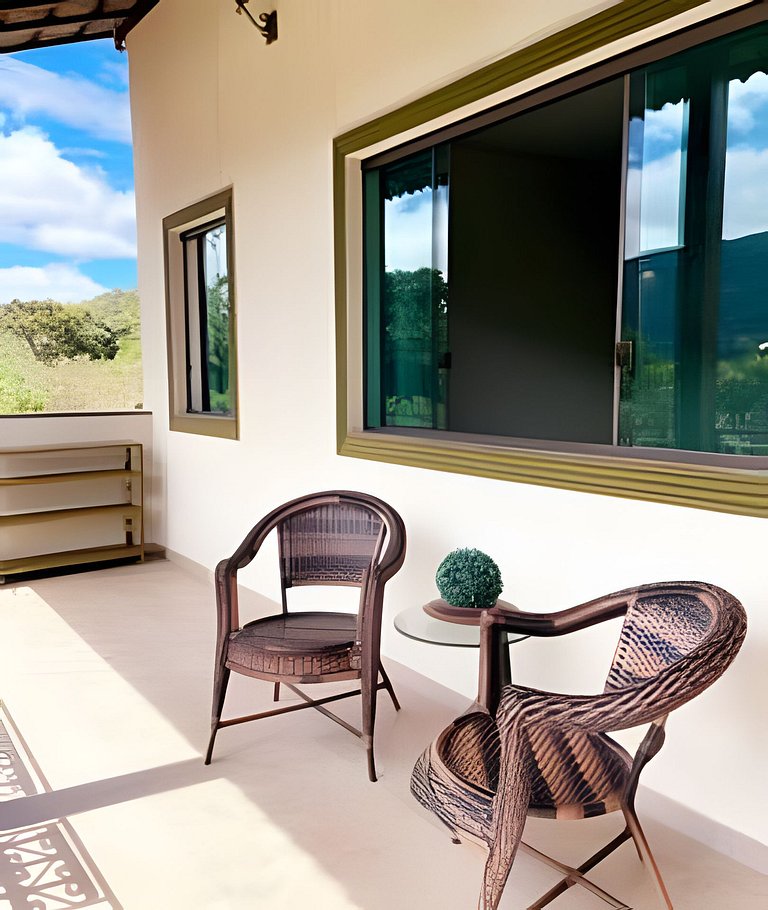 Chalé Citrino Conforto vista para Montanhas