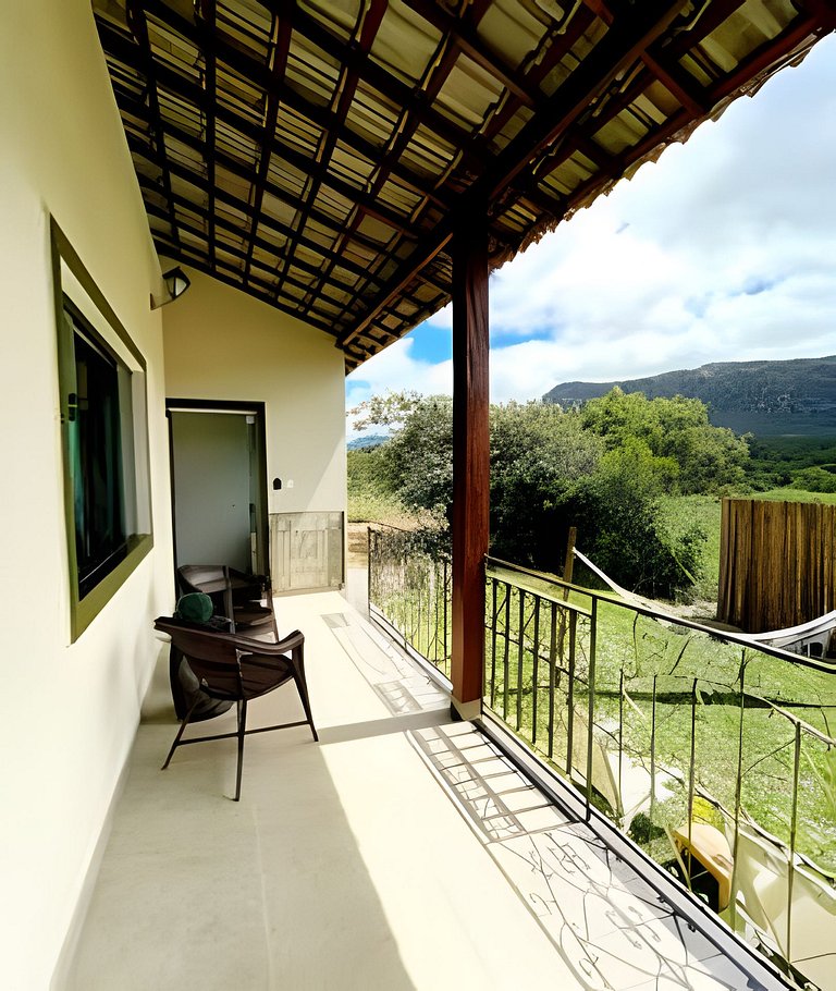 Chalé Citrino Conforto vista para Montanhas