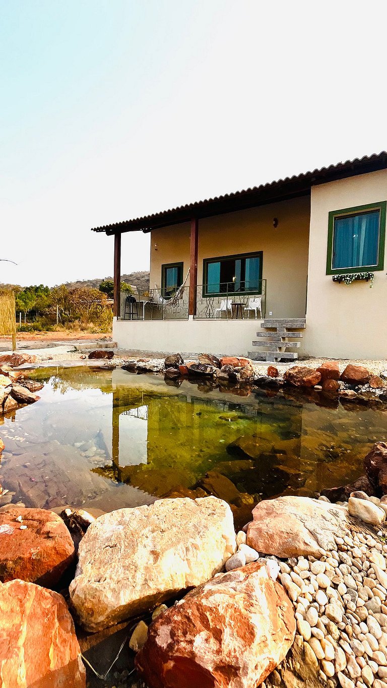 Chalé Jade Conforto lago particular Sossego