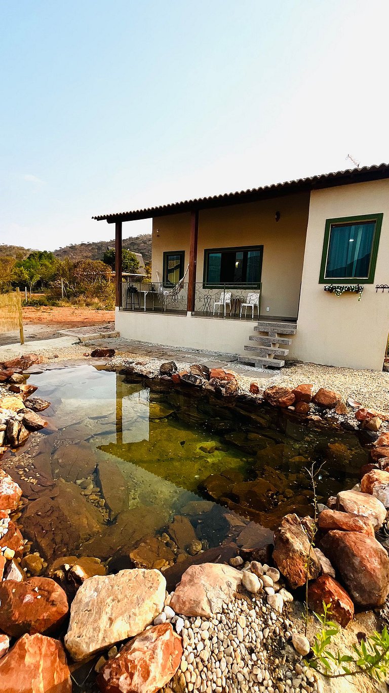 Chalé Jade Conforto lago particular Sossego