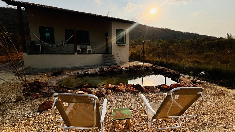 Chalé Jade Conforto lago particular Sossego