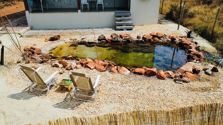 Chalé Jade Conforto lago particular Sossego