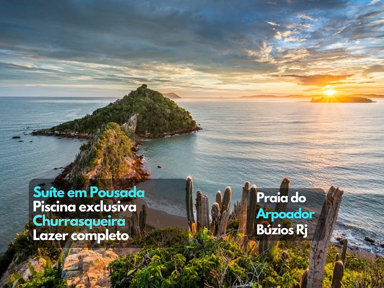 Suíte3 Pousada piscina 3 min praia Arpoador Búzios