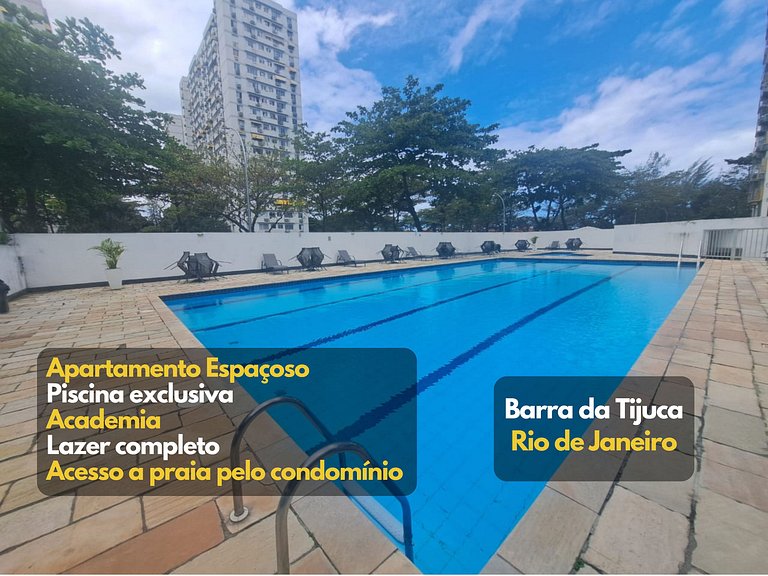 Apto Barra: Vista do Mar, Lazer e perto da Praia