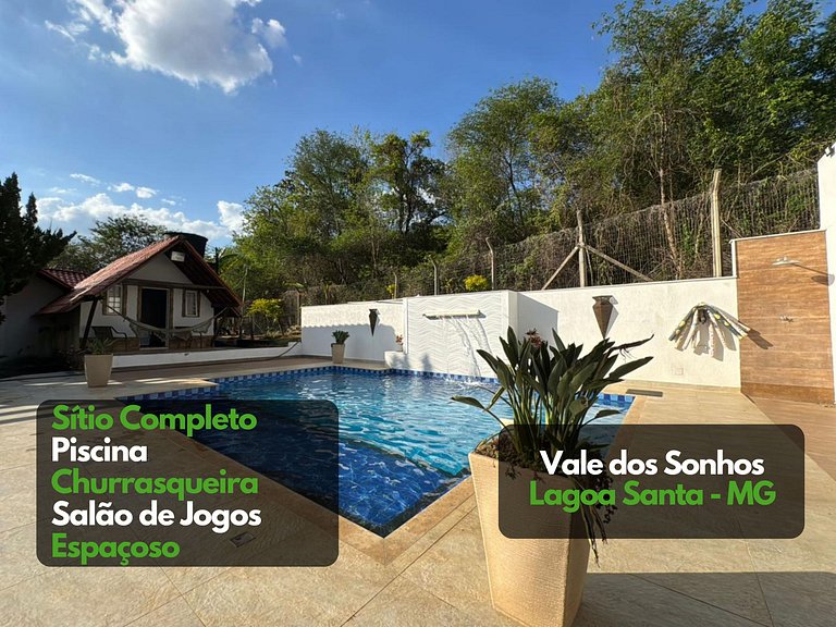 Sitio com Piscina no Vale Dos Sonhos - Lagoa Santa