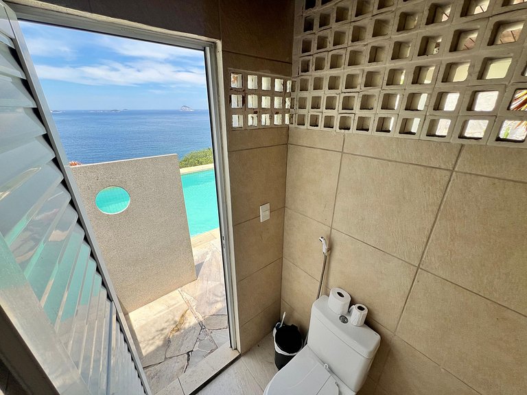 Mansão no Joá: 5 suítes, mar, lazer completo